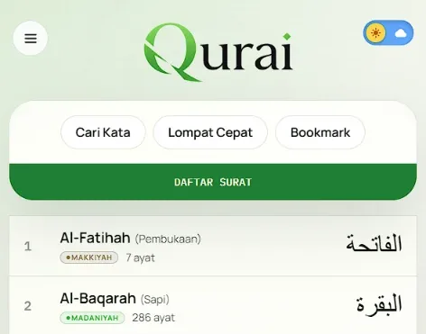 Tampilan Qurai